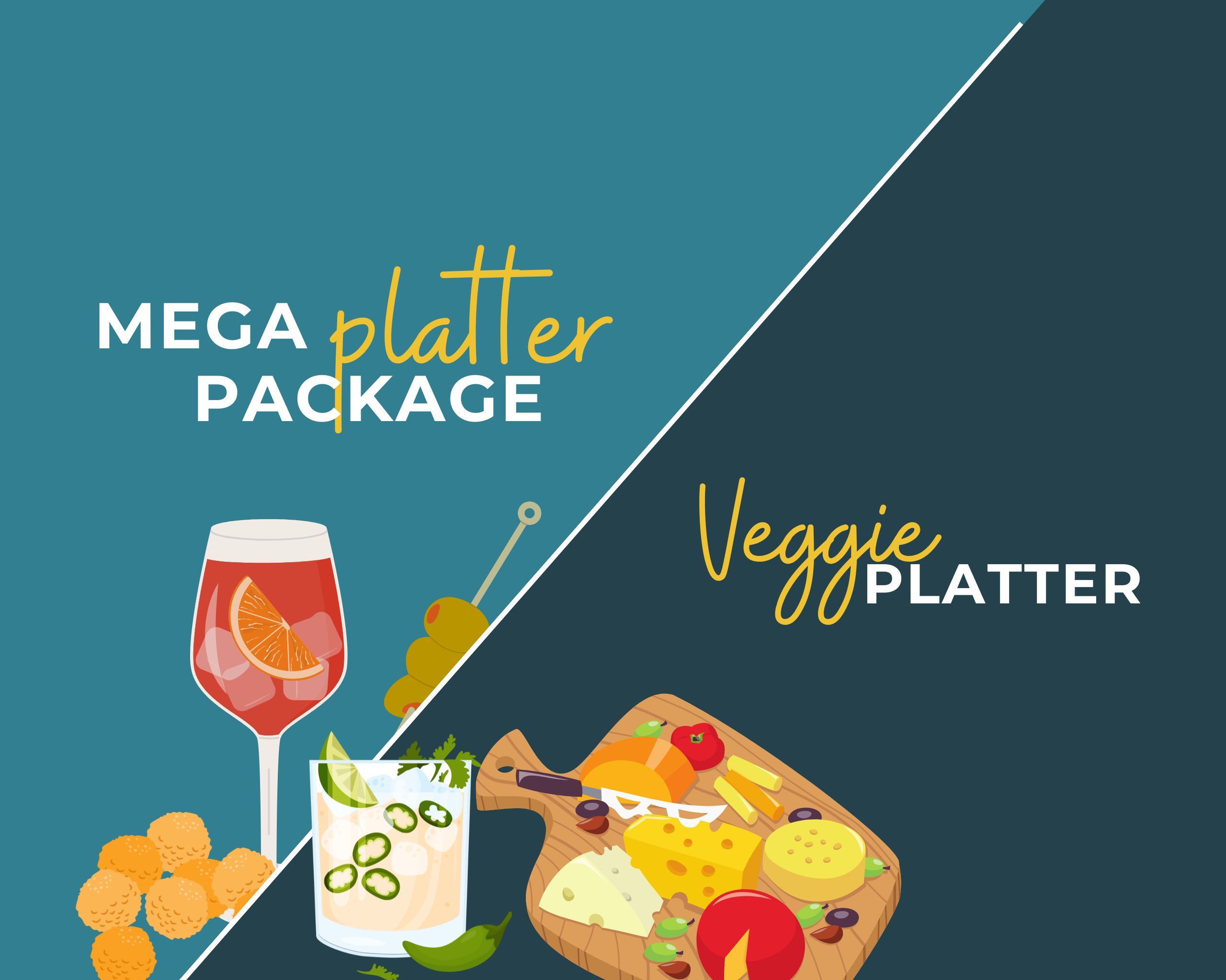 Meha platter package and veggie platter
